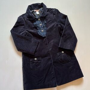Janie and Jack 100% cotton & silk navy blue velvet jacket.  Girls size 4T - 5T